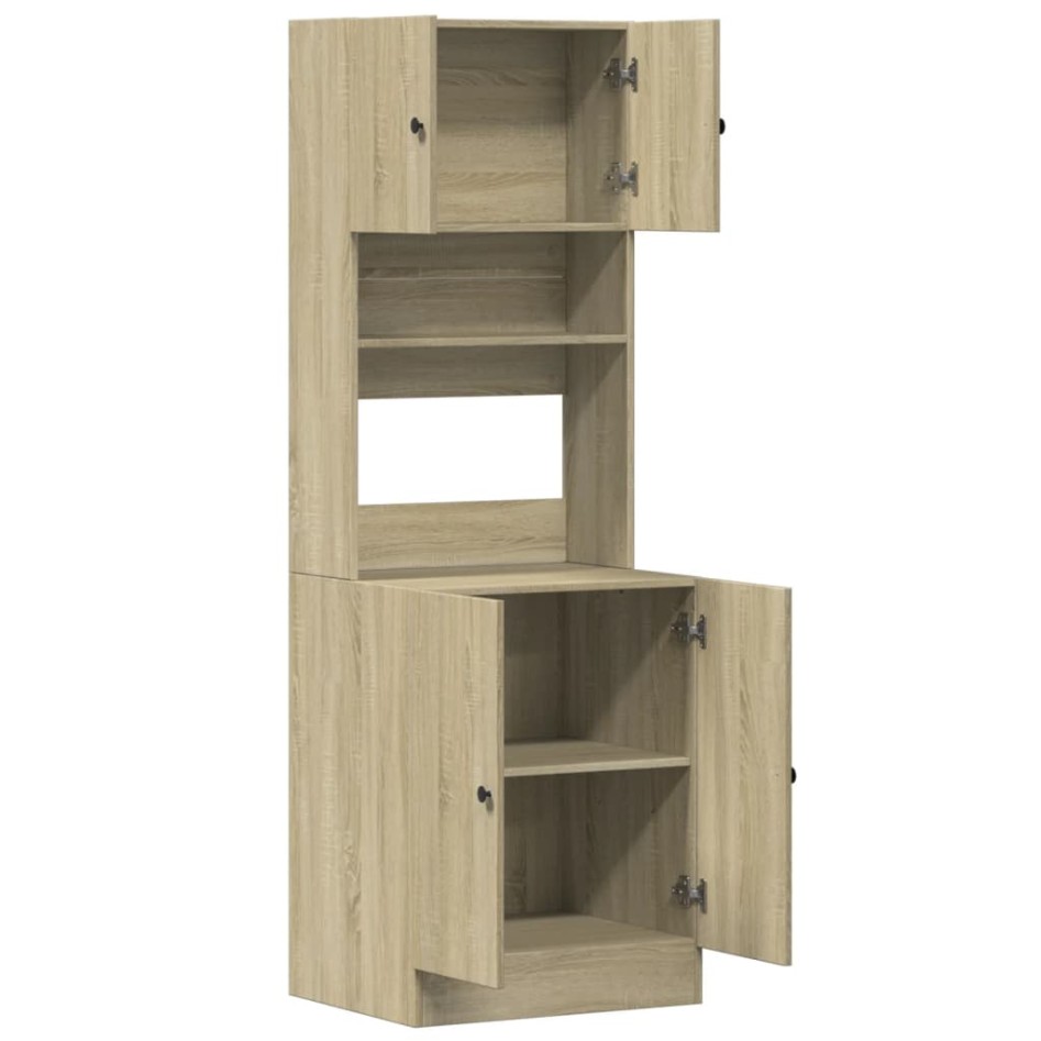 Mueble de cocina madera de ingeniería roble Sonoma 60x50x180