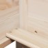 Set de sofá cama y banco con techo madera maciza pino 90x190