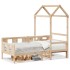 Sofá cama con techo de madera maciza de pino 80x200