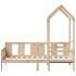 Sofá cama con techo de madera maciza de pino 80x200