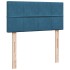 Cama box spring con colchón terciopelo azul oscuro 80x200