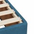 Cama box spring con colchón terciopelo azul oscuro 80x200