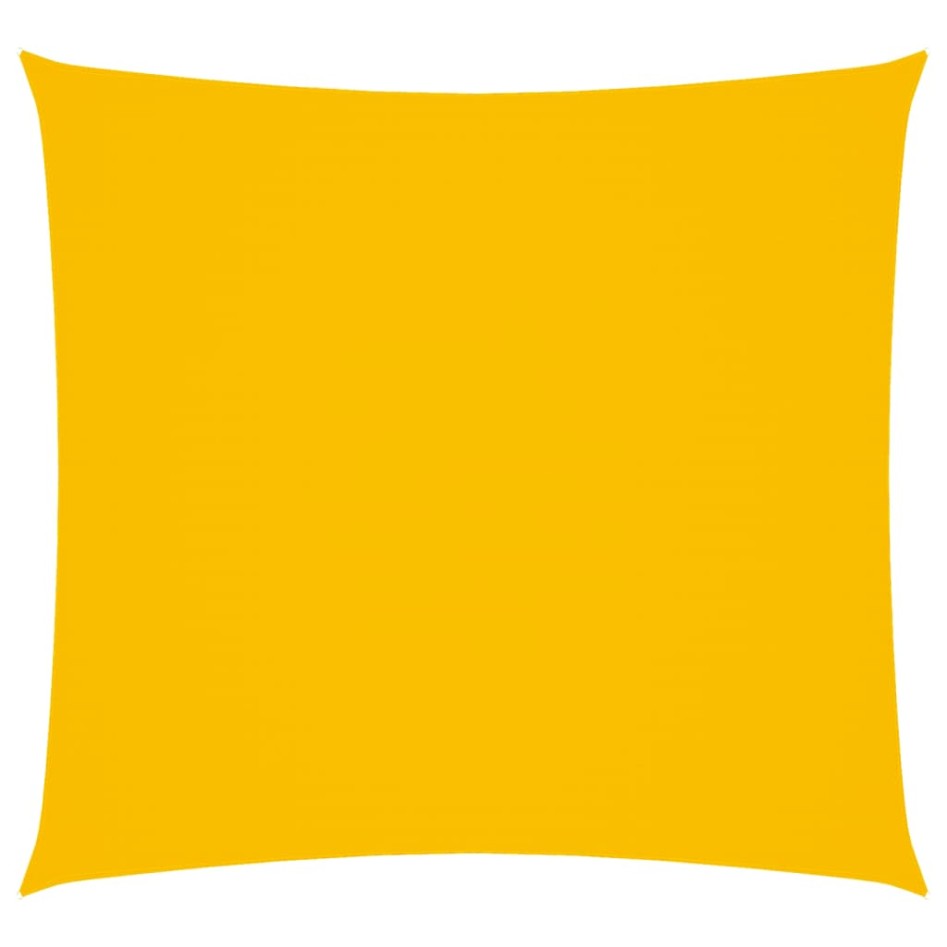Toldo de vela cuadrado tela Oxford amarillo 6x6