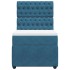 Cama box spring con colchón terciopelo azul oscuro 80x200