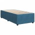 Cama box spring con colchón terciopelo azul oscuro 80x200