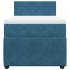Cama box spring con colchón terciopelo azul oscuro 80x200