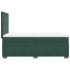 Cama box spring con colchón terciopelo verde oscuro 80x200