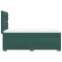 Cama box spring con colchón terciopelo verde oscuro 80x200
