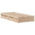 Estructura de cama sin colchón madera maciza de pino 100x200