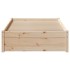 Estructura de cama sin colchón madera maciza de pino 100x200