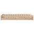 Estructura de cama sin colchón madera maciza de pino 100x200