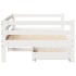Sofá cama con cajones madera maciza de pino 90x200