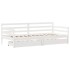 Sofá cama con cajones madera maciza de pino 90x200