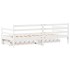 Sofá cama con cajones madera maciza de pino 90x200