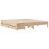 Estructura de cama sin colchón madera maciza de pino 200x200