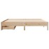 Estructura de cama sin colchón madera maciza de pino 200x200