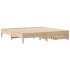 Estructura de cama sin colchón madera maciza de pino 200x200