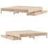 Estructura de cama sin colchón madera maciza de pino 200x200