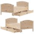 Estructura de cama sin colchón madera maciza de pino 90x200