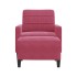 Sillón con taburete terciopelo rojo tinto 60
