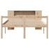 Cama con estantería sin colchón madera maciza de pino