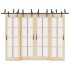 Kit de herrajes para puertas correderas acero negro 305