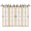 Kit de herrajes para puertas correderas acero negro 305 cm