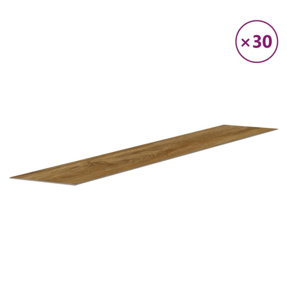 Paneles de pared con aspecto de madera PVC marrón 4,12