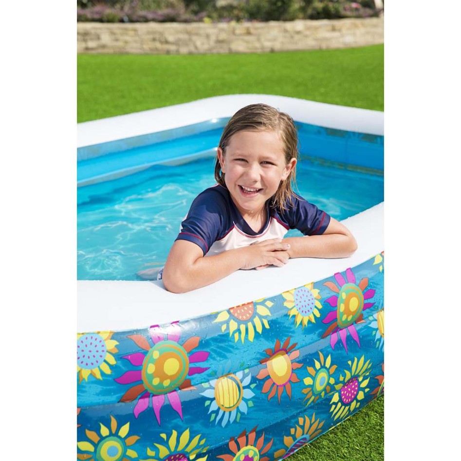 Bestway Piscina hinchable infantil azul 229x152x56
