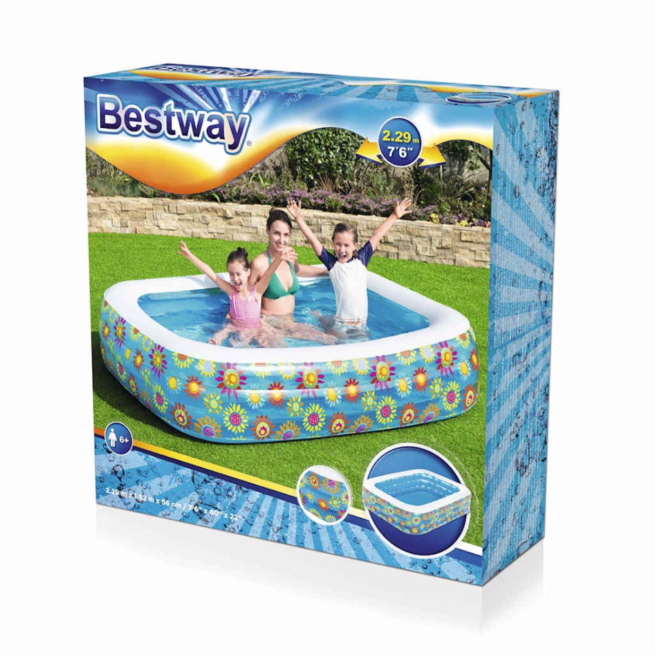 Bestway Piscina hinchable infantil azul 229x152x56