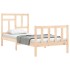 Estructura de cama sin colchón madera maciza de pino 90x200