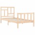 Estructura de cama sin colchón madera maciza de pino 90x200