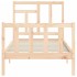 Estructura de cama sin colchón madera maciza de pino 90x200