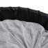 Cama para perros felpa y cuero sintético negro gris 90x79x20