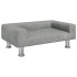 Sofá para niños de terciopelo gris claro 70x45x26,5