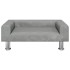 Sofá para niños de terciopelo gris claro 70x45x26,5