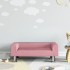 Sofá para niños de terciopelo rosa 70x45x26,5