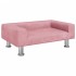 Sofá para niños de terciopelo rosa 70x45x26,5