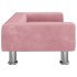 Sofá para niños de terciopelo rosa 70x45x26,5