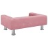 Sofá para niños de terciopelo rosa 70x45x26,5