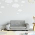 Sofá para niños de terciopelo gris claro 70x45x33