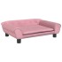 Sofá para niños de terciopelo rosa 70x45x26