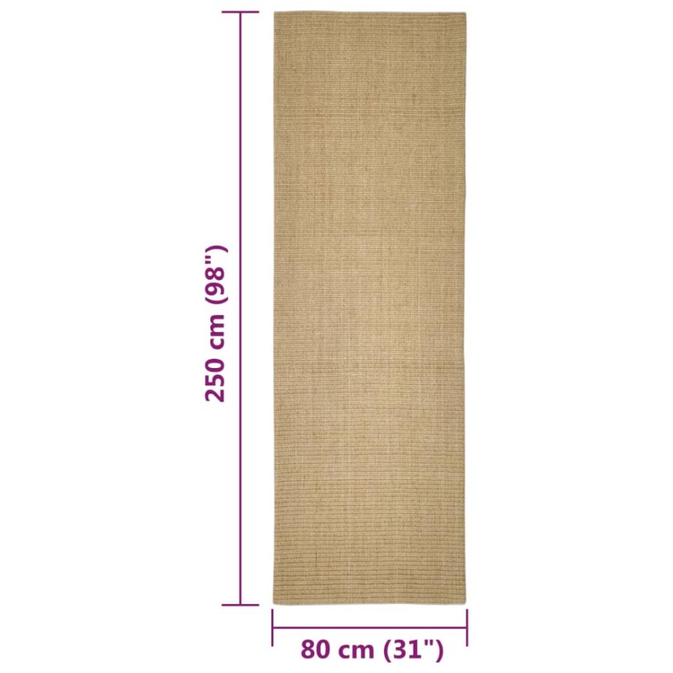 Alfombra de sisal para rascador 80x250