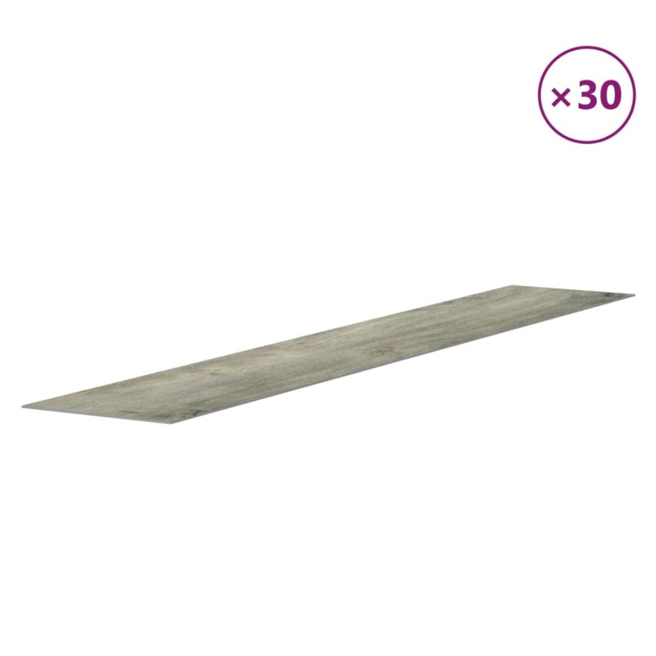Paneles de pared con aspecto de madera PVC gris 4,12