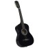 Guitarra clásica para principiantes con funda negro 3/4