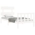 Estructura de cama sin colchón madera de pino blanca 90x200