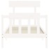 Estructura de cama sin colchón madera de pino blanca 90x200