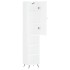 Aparador alto madera contrachapada blanco brillo 34,5x34x180
