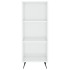 Aparador alto madera contrachapada blanco brillo 34,5x34x180