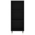 Aparador de madera contrachapada negro 34,5x34x180